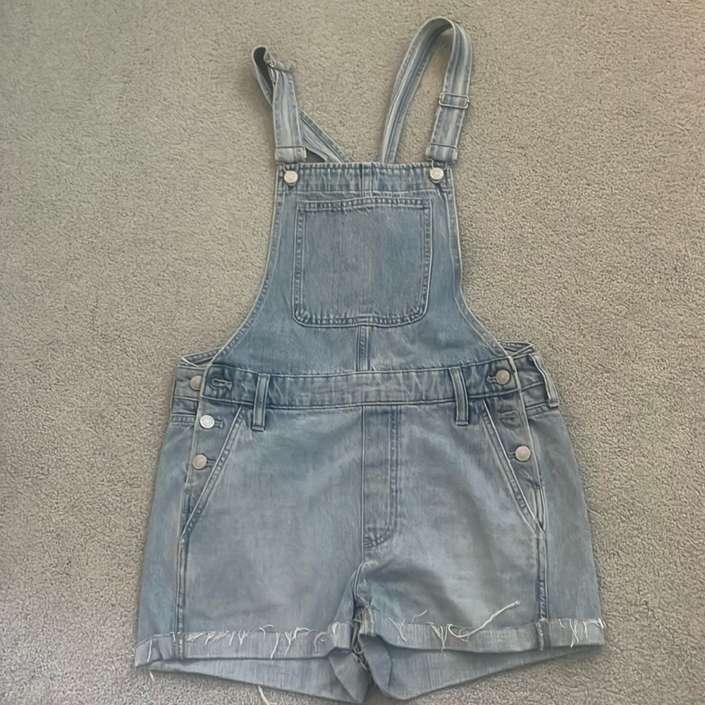 Madewell Jean Overall Shorts, Size S